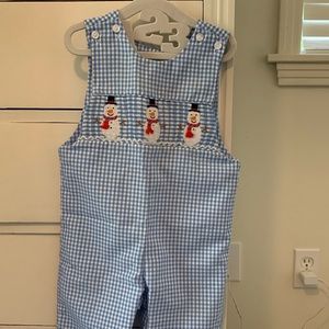 Velani Classics smocked snowman longall